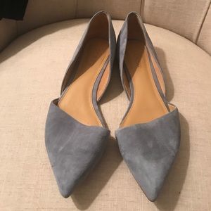 J.Crew Flats, Blue Suede, Worn twice
